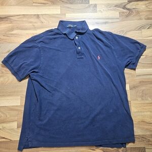 Polo Ralph Lauren Navy Blue Mens 2XB 100% Cotton Classic Preppy